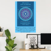 POSTER PAIX DE VACANCES MANDALA (Bureau à domicile)