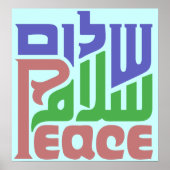 Poster Paix en 3 langues (Devant)