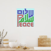 Poster Paix en 3 langues (Cuisine)