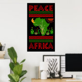 Poster Paix en Afrique (Bureau à domicile)