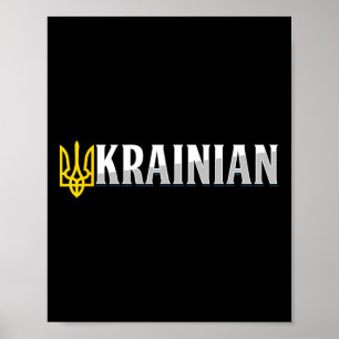 Poster Paix en Ukraine Drapeau de la patrie Ukrainien Ukr