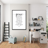 Poster Paix Je Pars Avec Toi, Jean 14:27