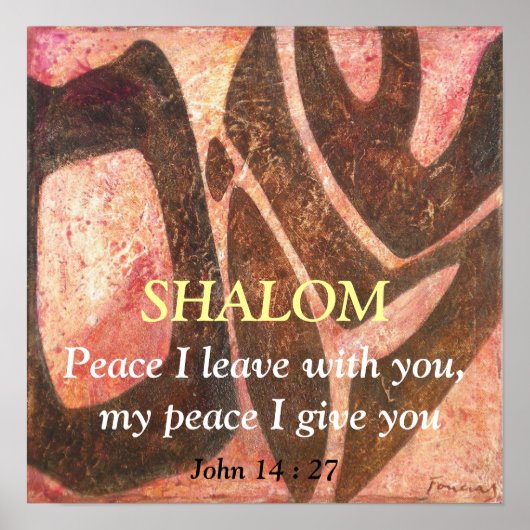 Poster Paix Je pars avec toi, ma paix je... (Devant)