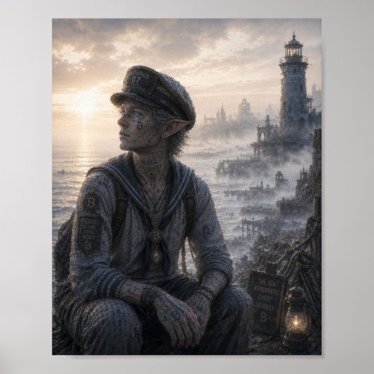 Poster Paix / Marin / Côte du phare (Devant)
