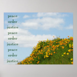 Poster Paix Ordre Justice Beaux-Arts Imprimés Pépites Fle