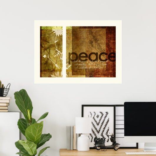 Poster Paix | Philippiens 4:7 (Bureau à domicile)