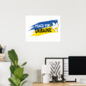 Poster Paix pour l'Ukraine (Bureau à domicile)