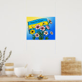 Poster Paix pour l'Ukraine | Drapeau ukrainien (Cuisine)