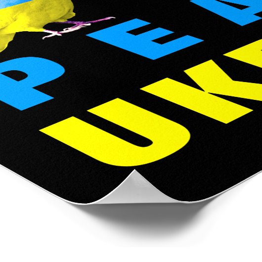 Poster Paix Pour L'Ukraine - Liberté - Coeur De La Colomb (Coin)