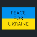 Poster Paix pour l'Ukraine Simple minimaliste drapeau ukr<br><div class="desc">Montrez votre soutien à l'Ukraine avec cette conception simple,  dites non à la guerre.</div>