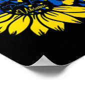 Poster Paix pour l'Ukraine tournesol ukrainien papillon U (Coin)