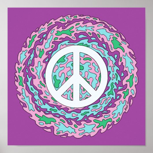 Poster Paix Psychedelique (Devant)