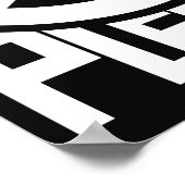 Poster Paix S'il Vous Plaît Lettre Blanche (Coin)