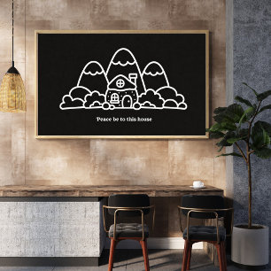 Poster Paix sur cette maison Cadeaux de pendaison de cr