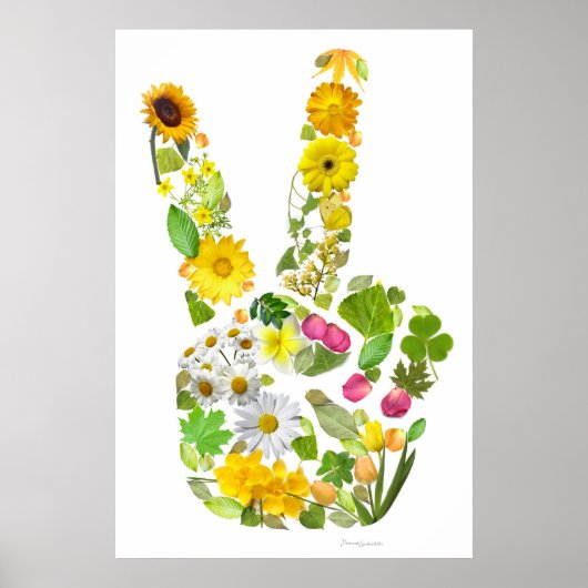 Poster Paix sur papier (Devant)