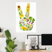 Poster Paix sur papier (Bureau à domicile)