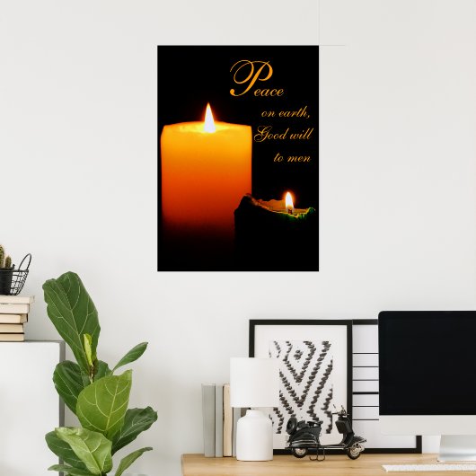 Poster Paix, sur Terre, Bonne volonté aux hommes (Bureau à domicile)
