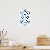 Poster Paix universelle et amour fractal (Cuisine)