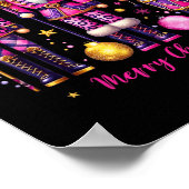 Poster Pajama de Noël 2024 de Noël rose Léopard (Coin)