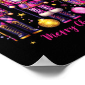 Poster Pajama de Noël 2024 de Noël rose Léopard (Coin)