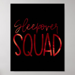 Poster Pajama Hallowee de l'équipe de couchage de la fête