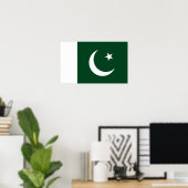 Poster Pakistaanse vlag (Thuiskantoor)
