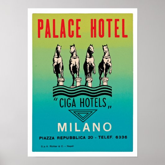 Poster Palace Hotel Milano (Devant)