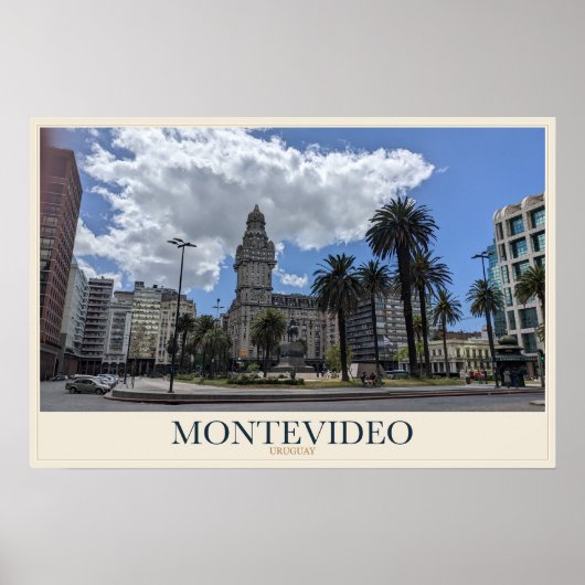 Poster Palacio Salvo à Montevideo (Devant)