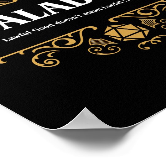 Poster Paladin Classe Tabletop Jeu RPG (Coin)