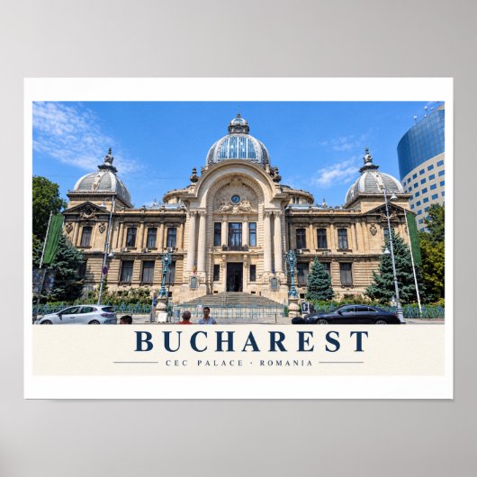 Poster Palais CEC de Bucarest (Devant)