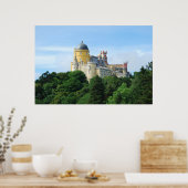Poster Palais coloré de Pena vue paysage à Sintra (Cuisine)