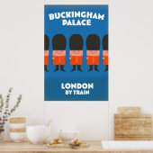 Poster Palais de Buckingham Londres en train (Cuisine)