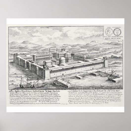 Poster Palais de Dioclétien (245-313), Split, Yougoslavie (Devant)