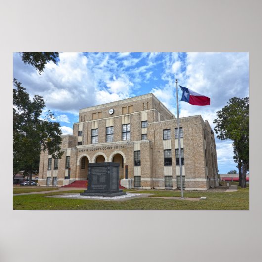 Poster Palais de justice du comté d'Upshur, Gilmer, Texas (Devant)
