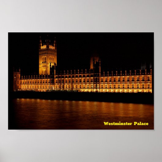 Poster Palais de Westminster la nuit (Devant)