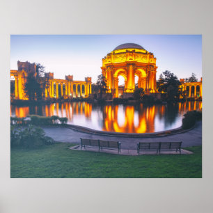 Poster Palais des Beaux-Arts au Crépuscule