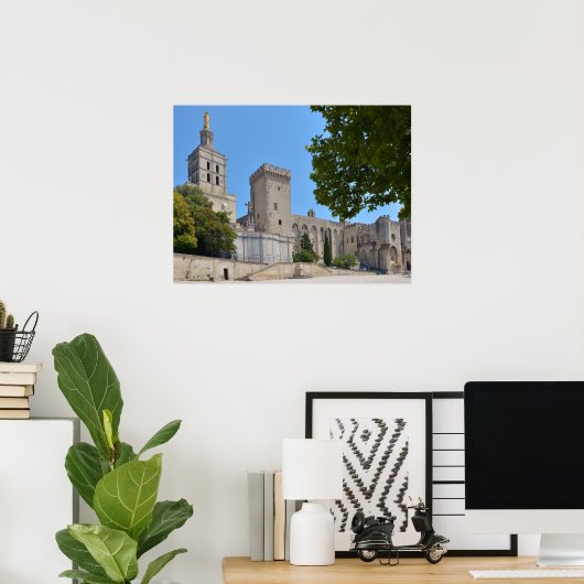 Poster Palais des Papes à Avignon en France (Bureau à domicile)
