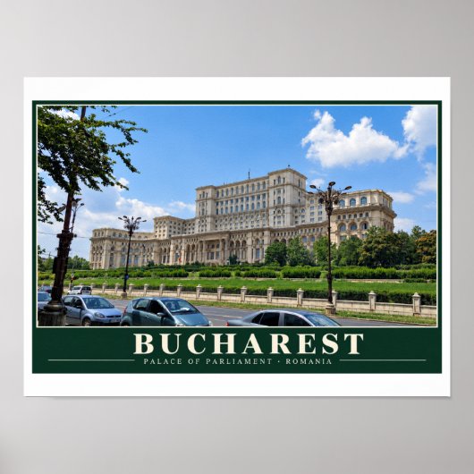 Poster Palais du Parlement de Bucarest (Devant)