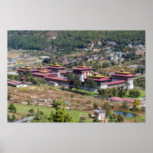 Poster Palais du roi à Thimphu - Bhoutan