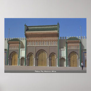 Poster Palais, Fès, Maroc, Afrique