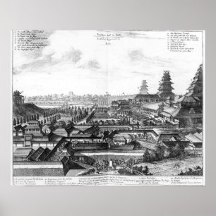 Poster Palais impérial à Ido, Japon