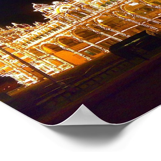 Poster Palais Mysore éclairé (Coin)