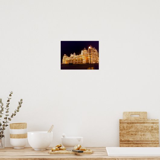 Poster Palais Mysore éclairé (Cuisine)
