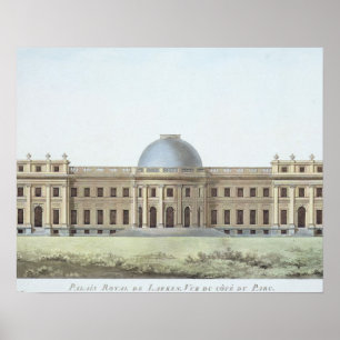 Poster Palais Royal à Laeken, Vue du parc, de '