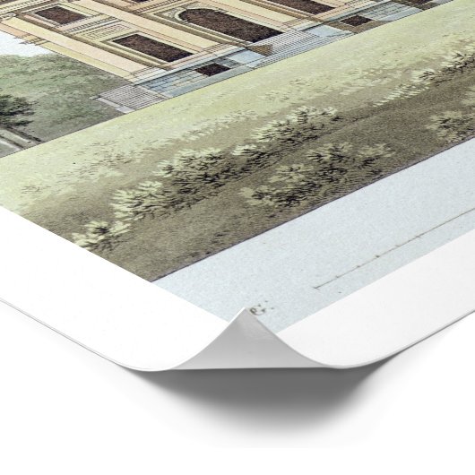 Poster Palais Royal à Laeken, Vue du parc, de ' (Coin)