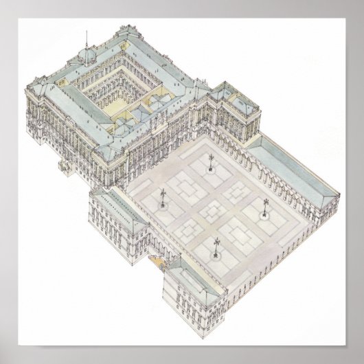 Poster Palais Royal. Madrid Espagne (Devant)