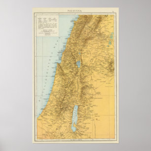 Poster Palastina - Carte de l'Atlas palestinien