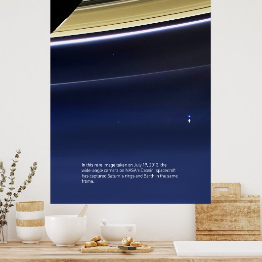 Poster Pale Blue Dot - Cassini ⛔ qualité HQ (Cuisine)