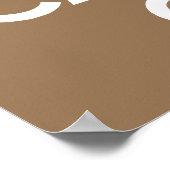 Poster Pale Brown Garder le calme et continuer (Coin)