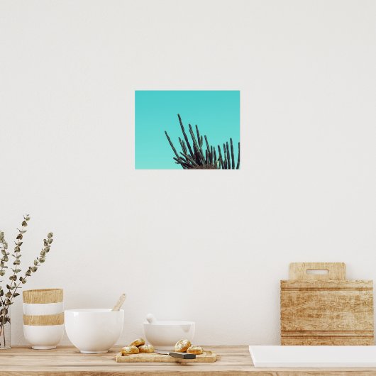 Poster Pale Green Cactus Succulent minimalisme Plante (Cuisine)